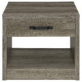 Felix 1-drawer Square Engineered Wood End Table Grey Driftwood