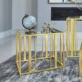 Adri Metal Frame End Table Matte Brass