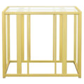 Adri Metal Frame End Table Matte Brass