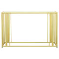 Adri Metal Frame Sofa Table Matte Brass