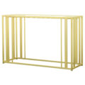 Adri Metal Frame Sofa Table Matte Brass