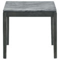 Mozzi Square End Table Faux Grey Marble and Black