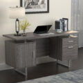 Lawtey Rectangular Storage Office Desk Cappuccino