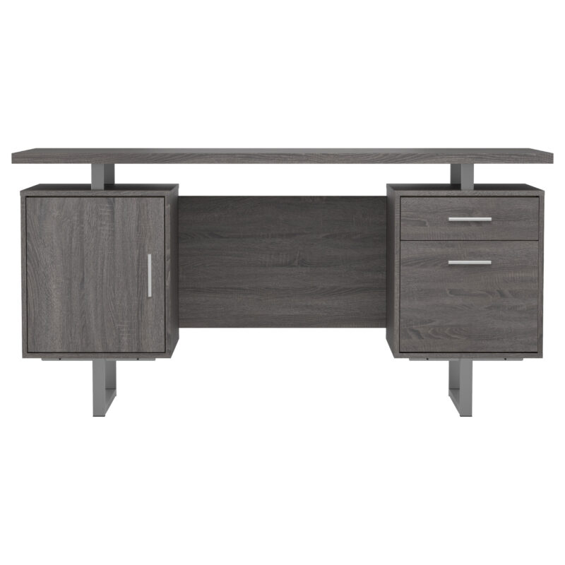 Lawtey Rectangular Storage Office Desk Cappuccino