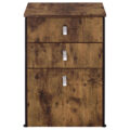 Estrella 3-drawer File Cabinet Antique Nutmeg and Gunmetal