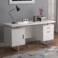 Lawtey Rectangular Storage Office Desk Cappuccino