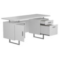 Lawtey Rectangular Storage Office Desk Cappuccino