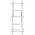 Hartford Glass Shelf Bookcase Chrome