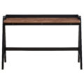 Raul Writing Desk Walnut and Black with USB ports