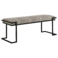 Alfaro Upholstered Accent Bench Black and White