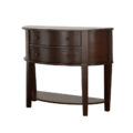 Diane 2-drawer Demilune Shape Console Table Cappuccino