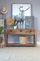 Esther 3-drawer Storage Console Table Natural Sheesham