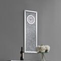 Minette Crystal Inlay Rectangle Clock Mirror