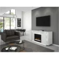 E1847-66-wh-26g Ethan Fireplace With Dual Led - White