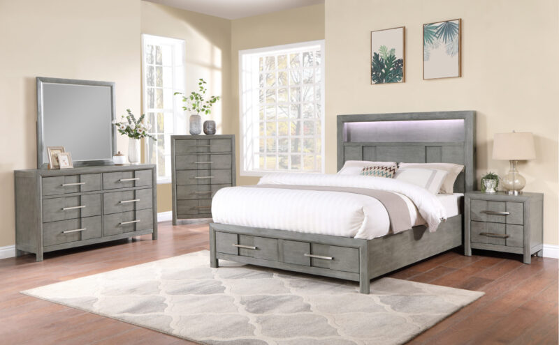 Kenzo Bedroom Set Grey