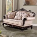 Veracruz Loveseat, Dark Cherry/Light Brown