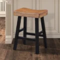 Biasca 24" Stool (2/CTN), Oak/Black