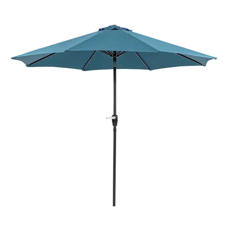 Soli 9' Outdoor Umbrella w/ Auto Tilt, Blue