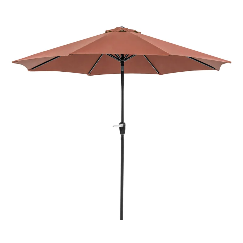 Soli 9' Outdoor Umbrella w/ Auto Tilt, Red