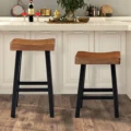 Biasca 29" Stool (2/CTN), Oak/Black