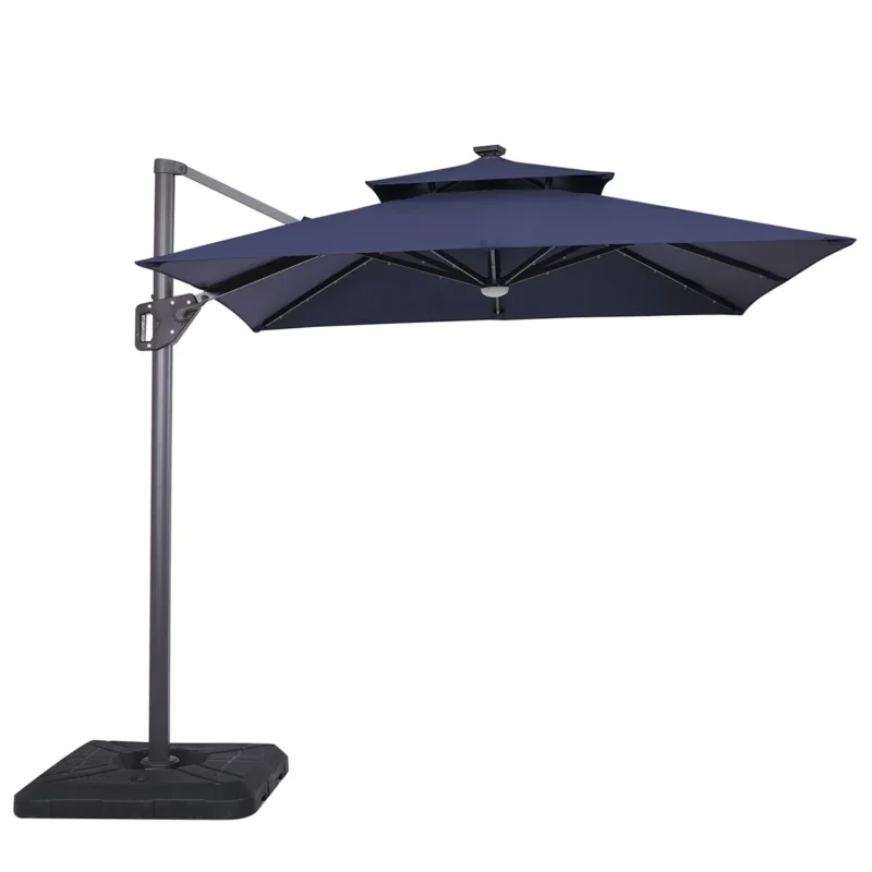 Xico 8 Square Umbrella, Navy + Base