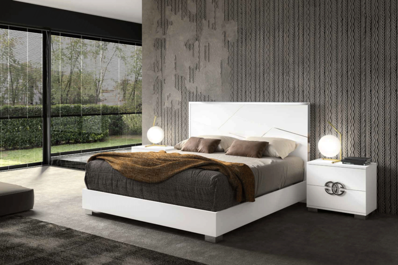 Dafne Queen Bed White