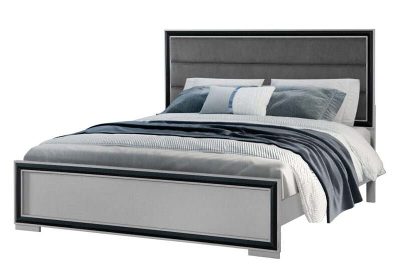 AMELIA GREY BLACK Full Bed W/LED