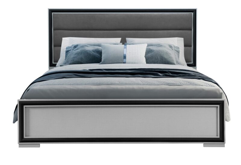 AMELIA GREY BLACK Full Bed W/LED