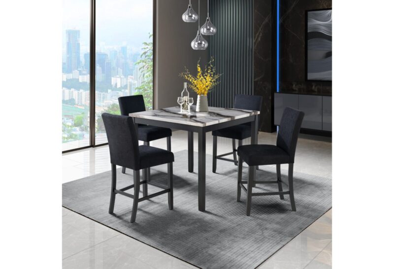 D4054 BAR TABLE WITH 4 BAR STOOLS