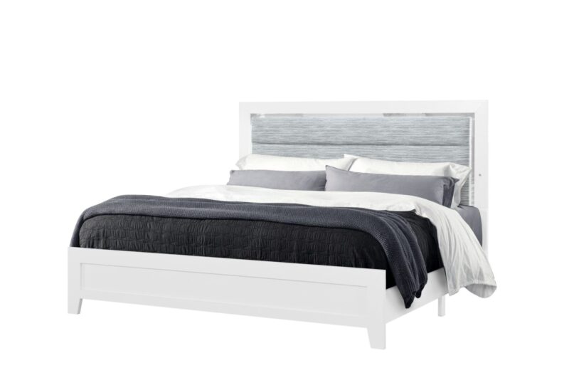 LUCCIA WHITE Full BED WITH LED