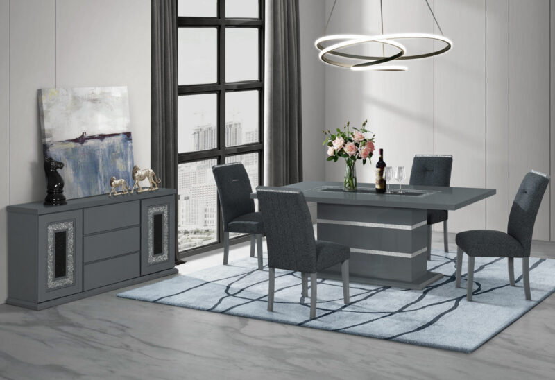 MONACO DARK GREY Dining Set