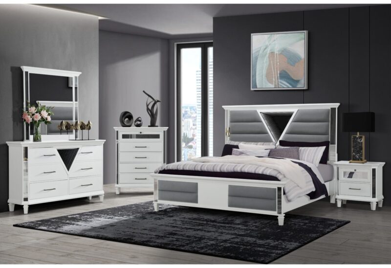 MARCO METALLIC WHITE Bedroom Set