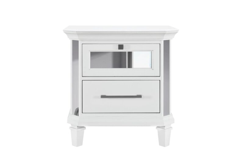 MARCO METALLIC WHITE Nightstand