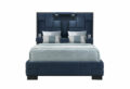 OSCAR NAVY BLUE King Bed NO WOOD TRIM