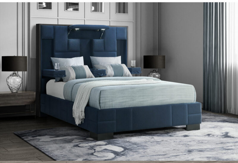 OSCAR NAVY BLUE Queen Bed