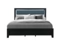 REID BLACK FULL BED WITH LED