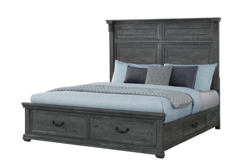 TATUM GREY King Bed WITH STORAGE