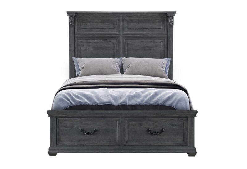 TATUM GREY Full Bed WITH STORAGE