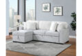 U0204 LIGHT GREY/WHITE REVERSIBLE PULL OUT Sofa Bed