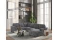 U2660 GREY Sectional W/PULL OUT