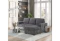 U2660 GREY L SECTIONAL WITH PULLOUT