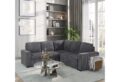 U2660 GREY SECTIONAL W/O CHAISE AND W/O PULLOUT