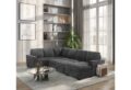 U2660 GREY Sectional W/PULL OUT