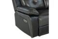 U5050 BLANCHE CHARCOAL/BLACK POWER RECLINING LOVESEAT