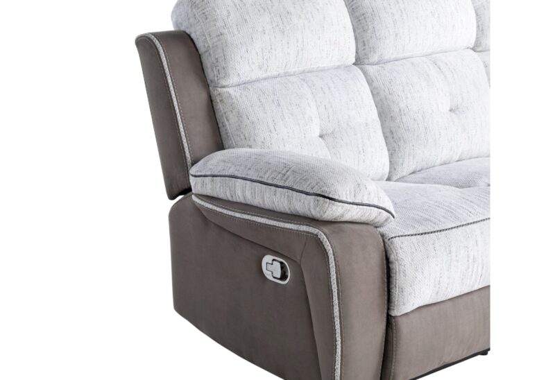 U5050 LIGHT GREY/DARK GREY 30 RECLINING SOFA