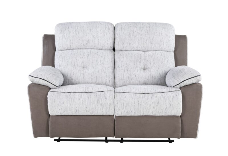 U5050 LIGHT GREY/DARK GREY 30 RECLINING LOVESEAT