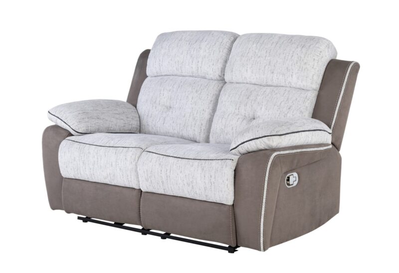 U5050 LIGHT GREY/DARK GREY 30 RECLINING LOVESEAT