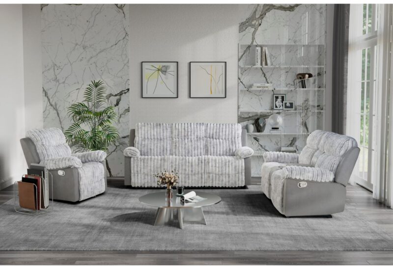 U6028 Grey RECLINING SOFA