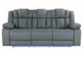 U7068 GREY 10 POWER CONSOLE RECLINING Sofa WITH LED