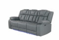 U7068 GREY 10 POWER CONSOLE RECLINING Sofa WITH LED